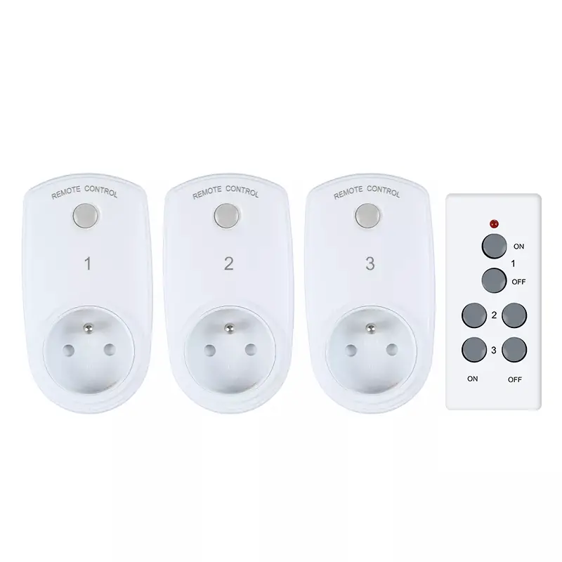 ຊັອກເກັດຄວບຄຸມໄລຍະໄກ RF433 Mhz Wireless FR